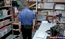 20yo shoplifter deepthroats store officer 😏
