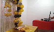 beautiful lady throws last new year's eve party, flaunting her big pussy in elegant vip whore dress 😘