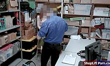 20yo shoplifter deepthroats store officer 😏