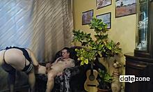 Mature BBW maid gets her big ass licked and fucked in corset.