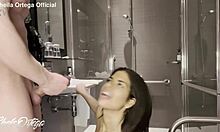 I told my friend not to enter the bathroom, but he did and we fucked so hard! - Sheila Ortega