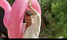 french blonde sucks black waiter's dick, calls boyfriend for more fucking 😏