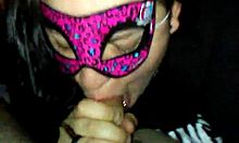 The girlfriend takes pleasure in pleasuring her boyfriend orally, leading to a swallow