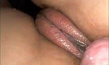 Ella squirts hard having an orgasm while I pound her doggy.