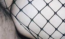 The milf wife in lingerie and stockings tries sex with her husband's friend in a homemade POV scene.