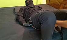 Latina Babe Fucks Young Man On Bed