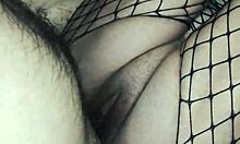 The milf wife in lingerie and stockings tries sex with her husband's friend in a homemade POV scene.