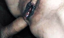 The milf wife in lingerie and stockings tries sex with her husband's friend in a homemade POV scene.