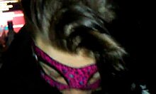 The girlfriend takes pleasure in pleasuring her boyfriend orally, leading to a swallow