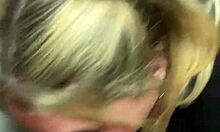 Feeling The Thrill As Latina Blonde Sucks Cock In Public Cinema Bathroom