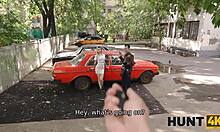 Hunt4k Shows Russian Girlfriend's Hairless Body on Sofa