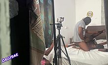 Behind The Scenes Of A Porn Shoot, Feeling The Wet Licks On Shaved Pussy
