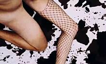 Wife Feels Desire In Fishnet Bodysuit