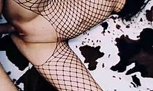 Wife Feels Desire In Fishnet Bodysuit