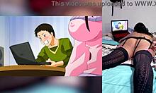 Reacting to hentai and showing big ass