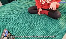 cheating with a sexy neighbor in leggings, her tight pussy taking my big cock