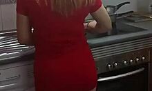 Couldn't resist fucking mother-in-law in kitchen!