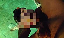 Pinay bestfriend screams while giving extreme blowjob in pool!