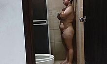 Behind the scenes, my landlady charges rent in the bathroom