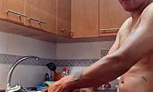 Couldn't resist fucking mother-in-law in kitchen!