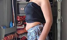 Desi Maid Cleans Cupboard And Gets Fucked By Owner