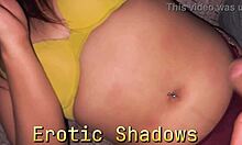 Amateur latina gets fingered and cum on belly close-up