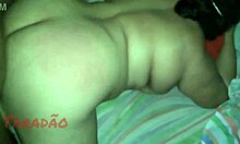 Homemade BBW with Big Tits Choked and Creampied in Anal