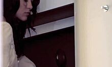 Teen stuffs her wet pussy with dildos and fingers herself to orgasm.