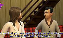 In Sims 4 episode 3, the wife cheats with her husband's old friend in a cuckolding story involving the boyfriend.