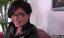 dagfs - cute brunette with glasses has a quickie audition