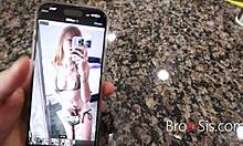 Petite girl teases stepbro with nudes, he fucks her hard