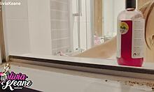 peeking at the chubby neighbour flashing in the shower