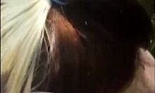 Cute tinder girl gives outdoor blowjob?