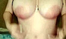 Cute tight slut pounds pussy hard