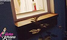 peeking at the chubby neighbour flashing in the shower