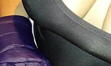 offering cash to a curvy venezuelan milf in red thong for outdoor fun