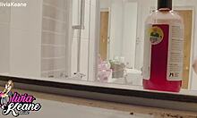 peeking at the chubby neighbour flashing in the shower