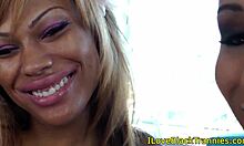 She says, 'Watch these beautiful black trans women toy their asses with tattoos and piercings'