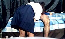 Latina role plays sucking and riding dick after mom's scolding