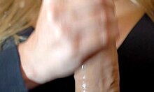 Extreme close-up of blonde wife riding big cock cowgirl style! 😈