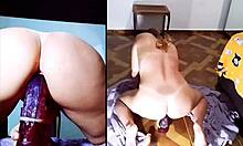 this double penetration with fat ass amateurs in lingerie.