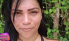 Nicoly Mattos says, 'Sweaty naughty, ate hairy without condom, filled ass with cum, pulling cream out'