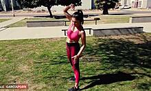 Ever seen a milf surprised by mysterious man's cock in scream parody?