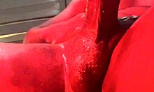 sneak peek at horny bbc bodybuilder masturbating in bathroom with toys