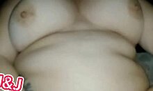 Chubby milf with tattoos surprises roommate with toys. Homemade fun.