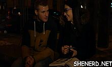 Nerdy Playgirl Impaled on Strapon in Wild Amateur Action