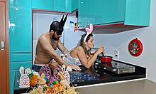 Easter recipe with bunny mommy taking lots of carrot