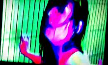 Out of this world orgasm on dildo with horny teen 18+ pussy and toys