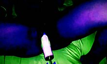 Out of this world orgasm on dildo with horny teen 18+ pussy and toys