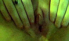 Horny friend narrates close-up fingering of wet pussy in masturbation session